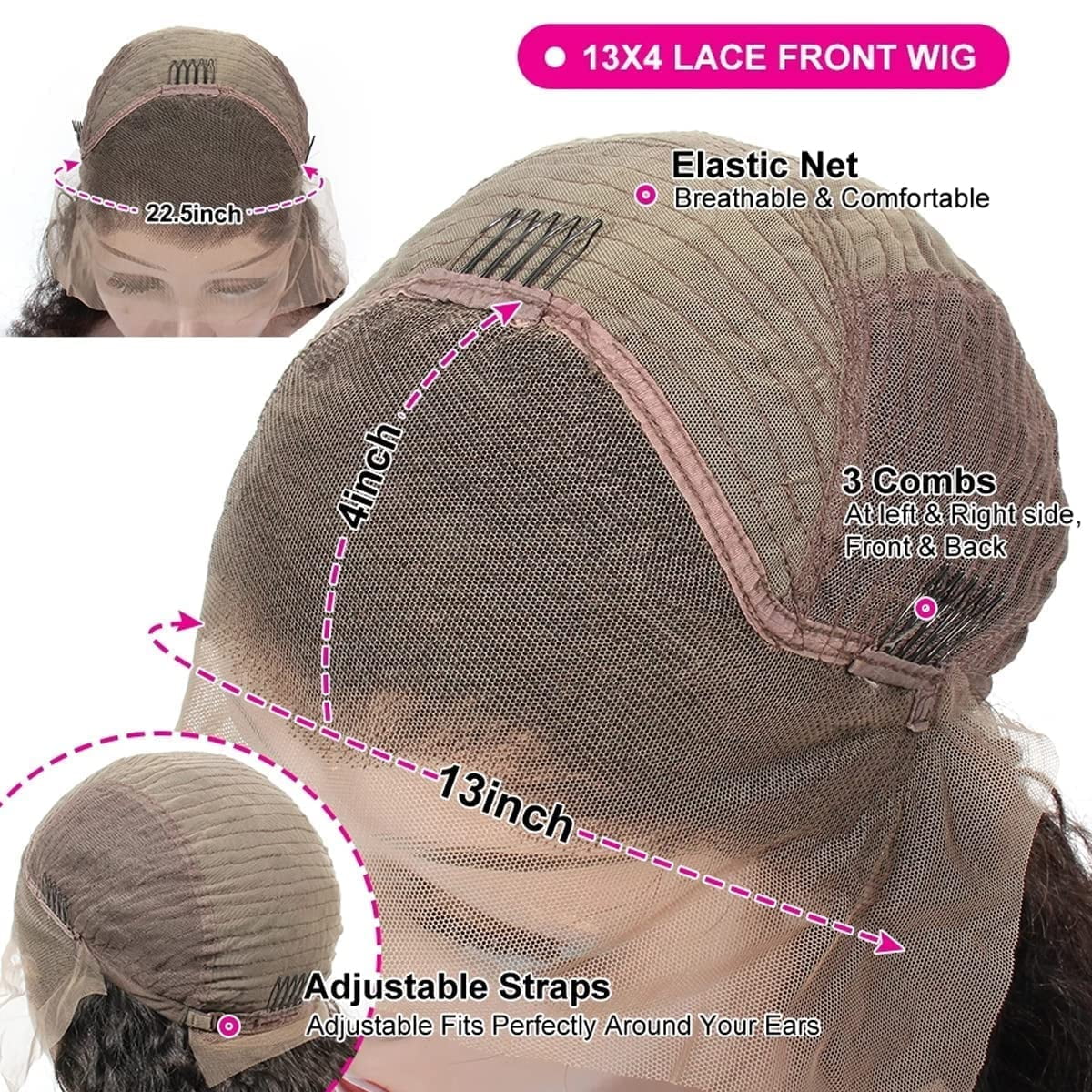 Haha Kinky Curly Frontal Wigs Human Hair Highlight Lace