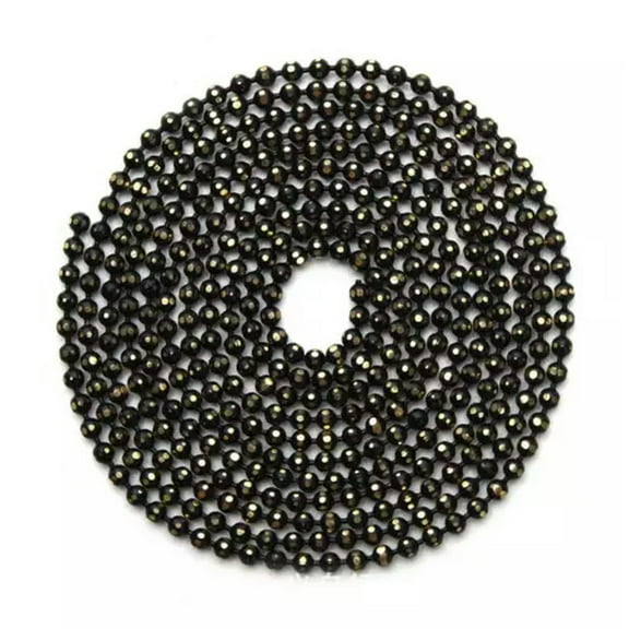 U8MO 10 Meters 1.5mm Facets Cut Copper Metal Ball Chain Wholesale for Jewelry Making-Black
