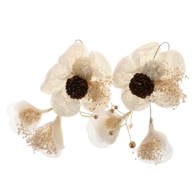 2pcs Florales Tocados De Flores Headwear Banquete De Boda Accesorios Para El Cabello