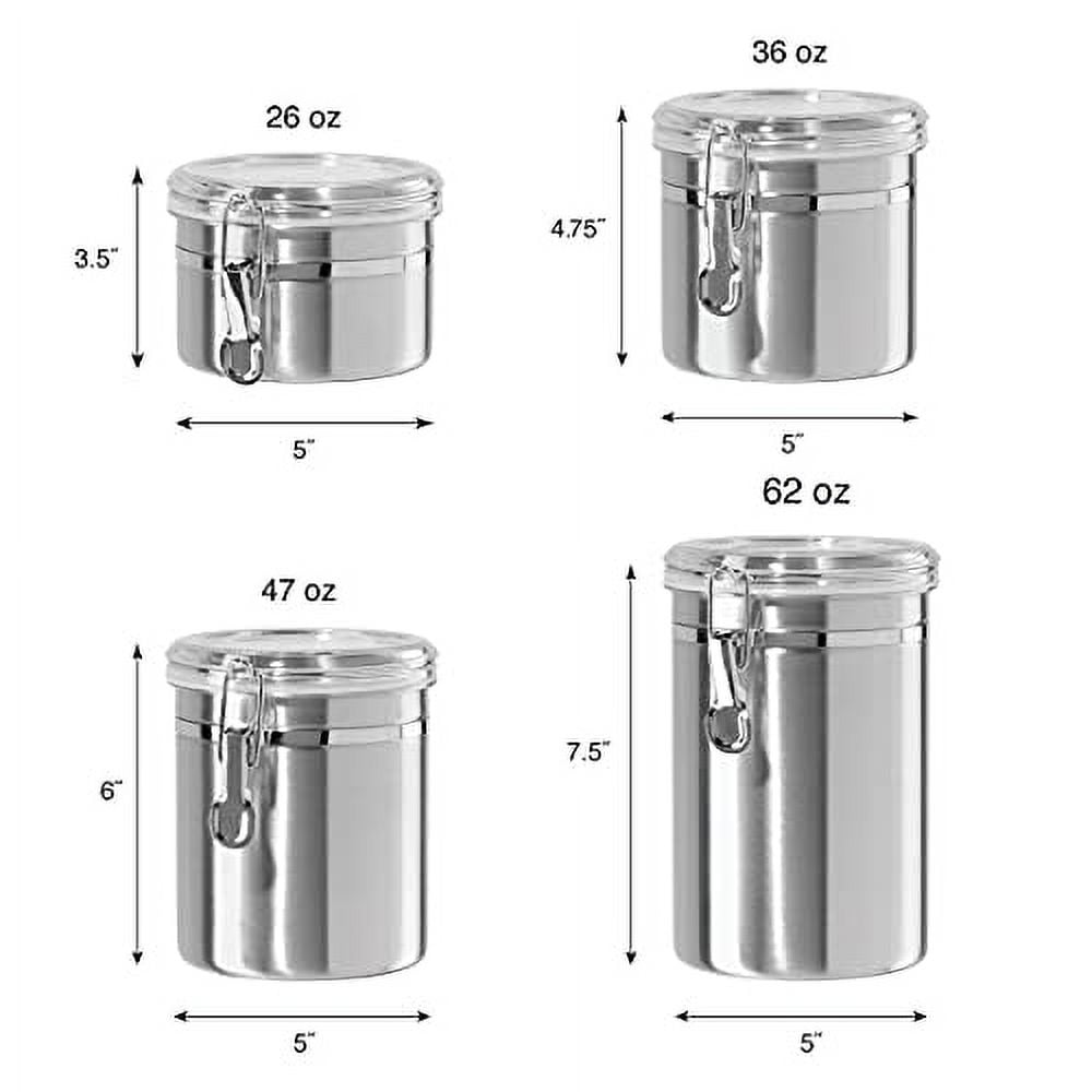 Oggi Steel Kitchen Canisters