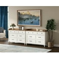 thumbnail image 2 of Set of 2 Dressers with 12 Drawers, Wooden Kids Dresser for Kids Room Living Room, White, 2 of 8