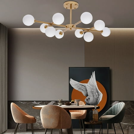 

Gold Chandelier Pendant Light Fixture Sputnik Flush Mount Ceiling Lamp Kitchen