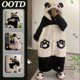 thumbnail image 3 of Women's Pajamas Panda Warm Soft Robes Nightgown Kawaii Animal Cosplay Suit, 3 of 3