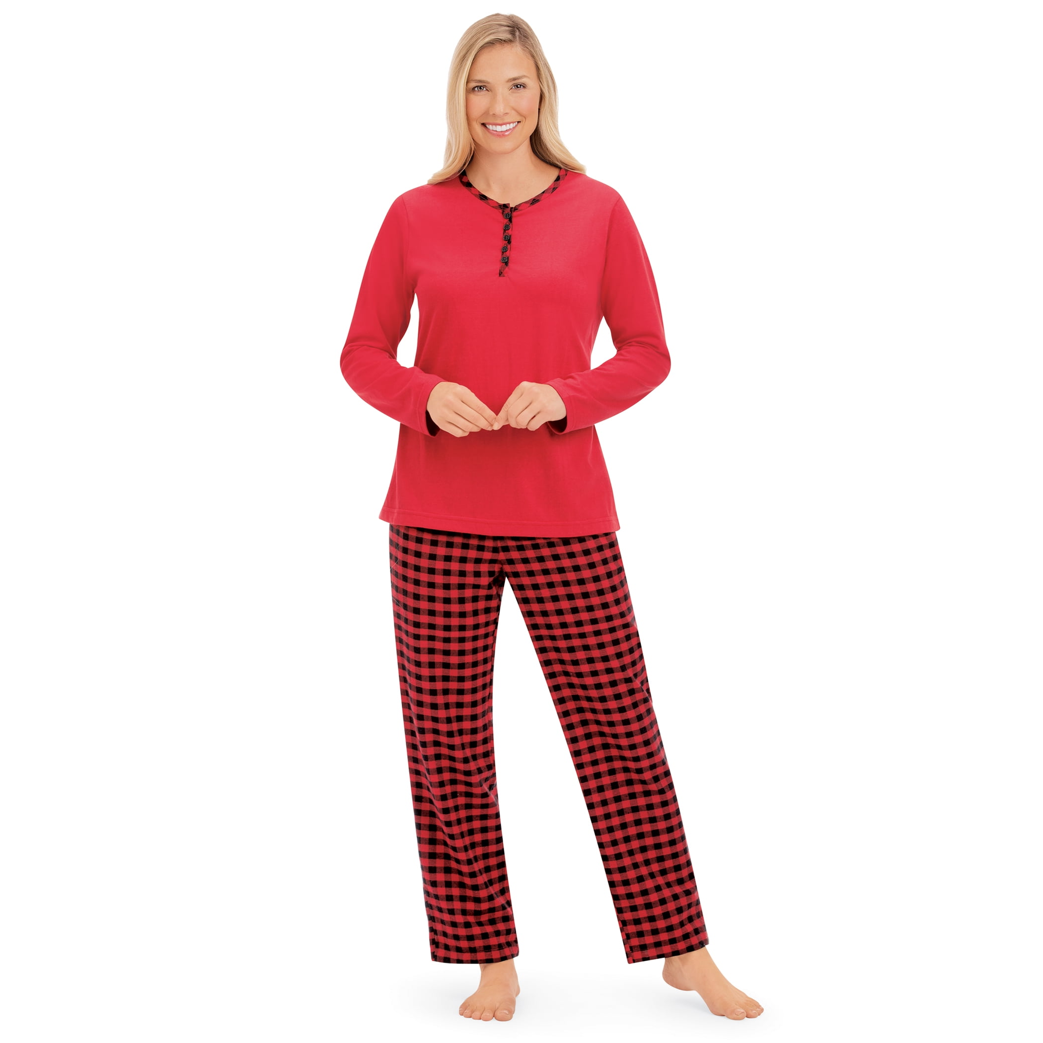 Buffalo Plaid and Pants Mini Etc Pajama 2-Piece Collections Long Set Sleeve