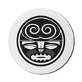 thumbnail image 1 of Ethnic Mouse Pad for Computers, Maori Culture with Swirls and Whiskers Motifs from Indigenous Folklore, Round Non-Slip Thick Rubber Modern Gaming Mousepad, 8" Round, Black and White, by Ambesonne, 1 of 2