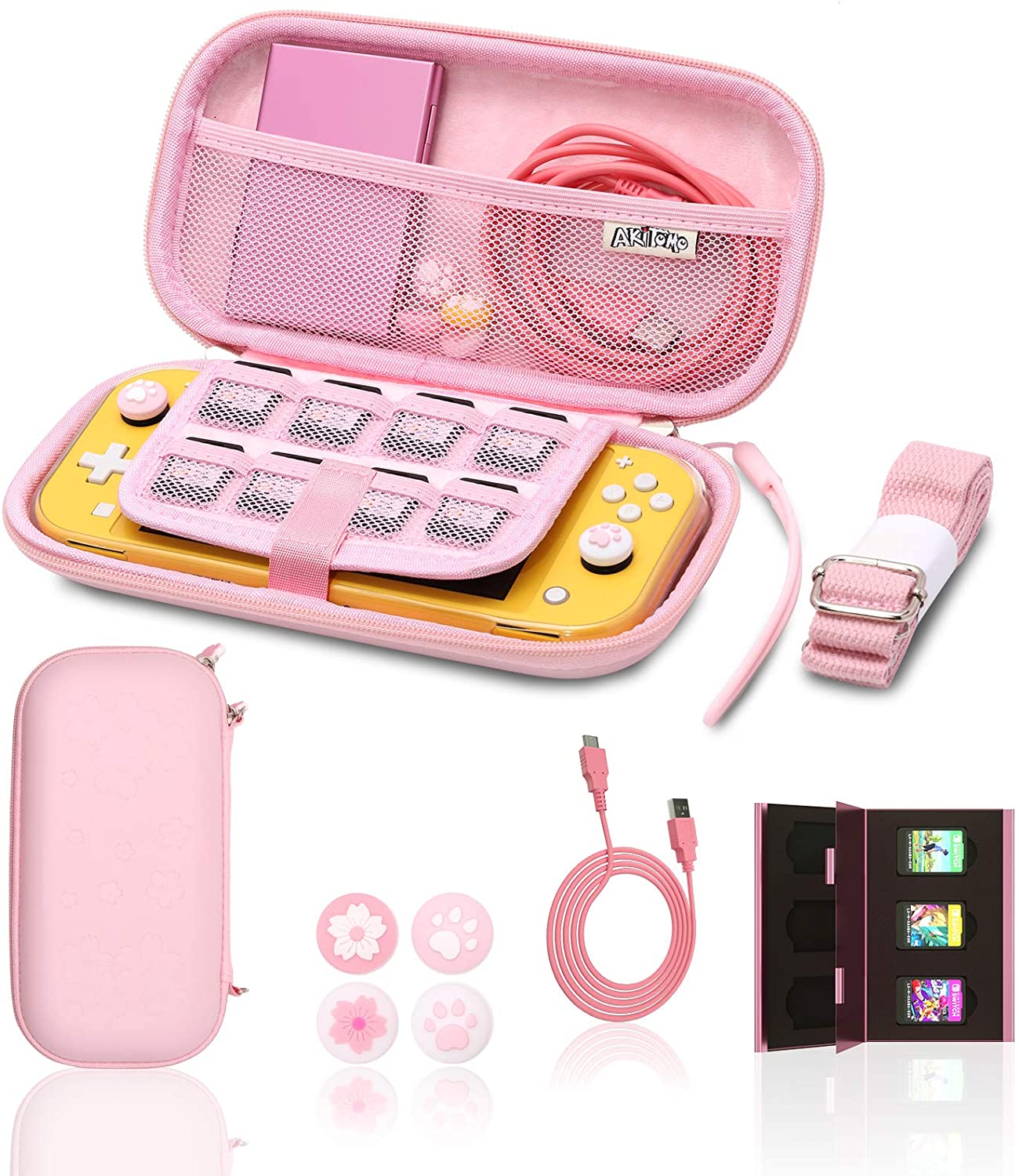 Switch Lite Pink Accessories Pink Carry Case With Coral Case For Switch Lite Pink Game Case Storage Coral Usb C Cord Pink Thumb Grips Screen Protector Wrist Strap And Shoulder Strap 11 Switch Lite Pink Accessories Pink Carry Case With Coral Case For Switch Lite Pink Game Case Storage Coral Usb C Cord Pink Thumb Grips Screen Protector Wrist Strap And Shoulder Strap 11