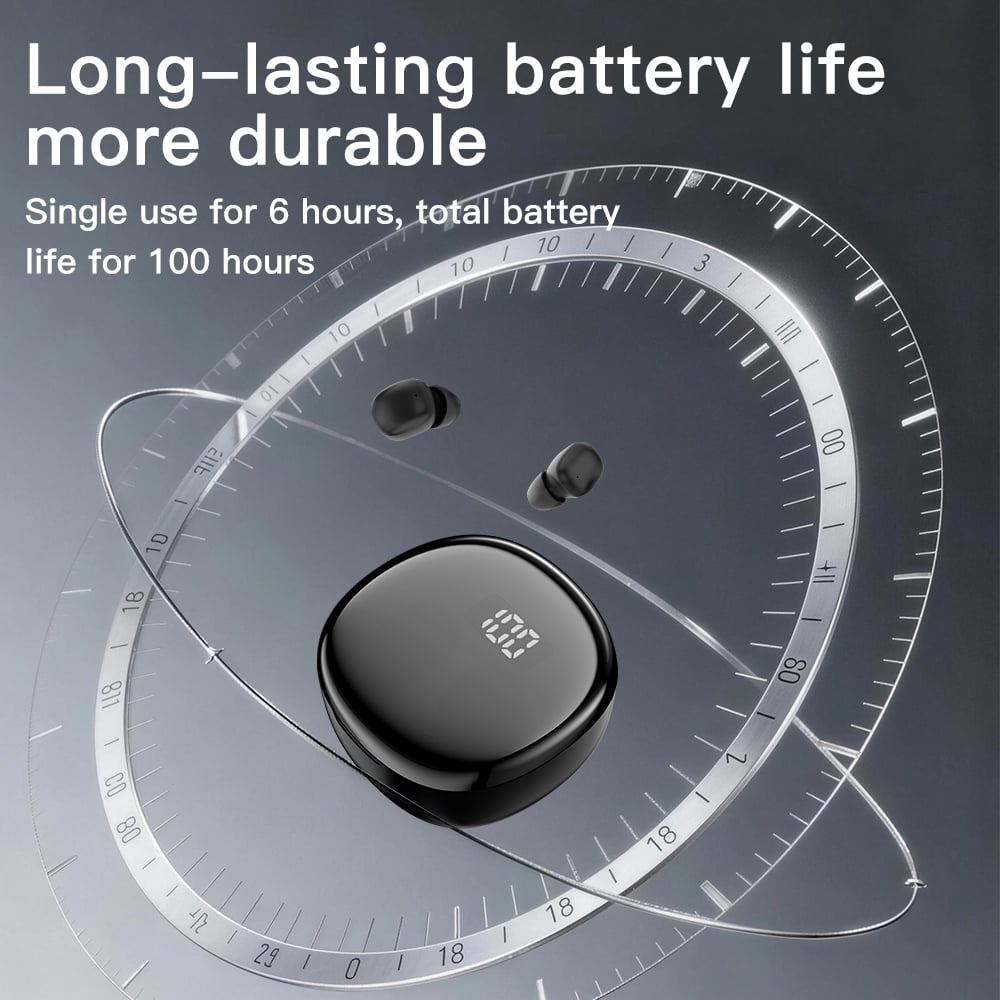 Small Mini Invisible Earbuds Wireless Bluetooth for Small Ears, Low Profile Tiny Discreet Hidden Sleeping Earbuds for Work Sleep, Invisible Headphones Buds (Black)