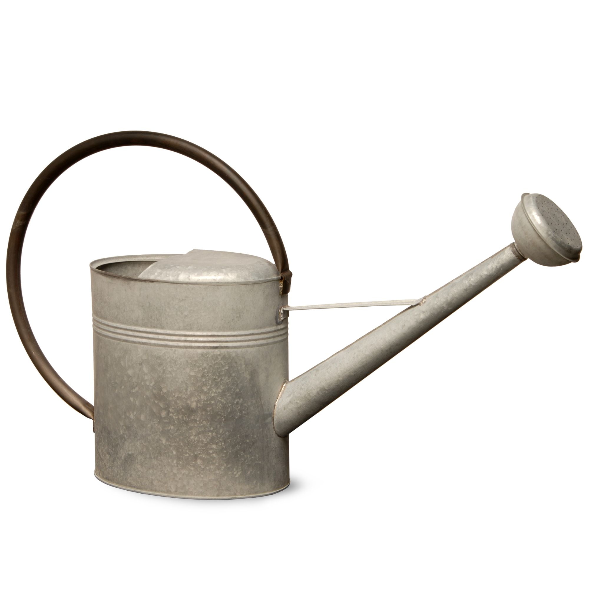 Better Homes & Gardens 1.7 Gal Galvanized Metal Watering Can Silver Antique Look 