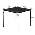 thumbnail image 3 of VECELO Folding Square Table, Portable Card and Game Activity Table for Indoor or Outdoor, Black, 3 of 8