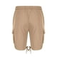 thumbnail image 5 of Mens Cargo Shorts Verano Casual Color Sólido Moda Bolsillos Cordón Cintura Elástica, Cómodo para Al Aire Libre Y la Playa, 5 of 9
