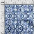 thumbnail image 2 of oneOone Rayon Medium Blue Fabric Ikat Craft Projects Decor Fabric Printed By The Yard 56 Inch Wide, 2 of 4