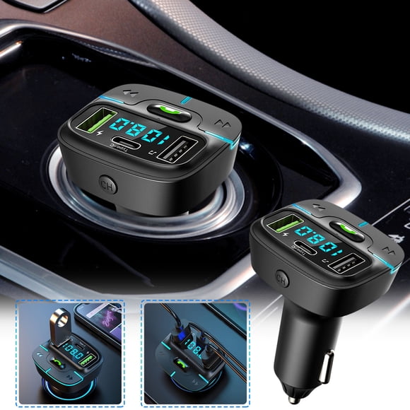 PEONAVET A Fm A Fm Car Mp3 Bluetooth Player Car Hands- USB Charging Fm Transmitter Light Receiver