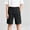 Black, variant on Boys Chino Shorts Knee length- Baggy Summer Elastic Waist Casual Kids School Uniforms Khaki Size 12