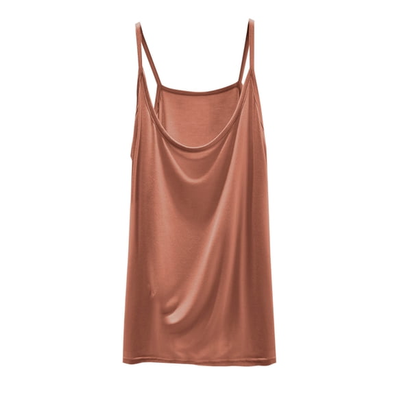 Women's Modal Camisole Undershirt Soft Spaghetti Strap Layering Tank Top Comfy Crewneck Sleep Shirts