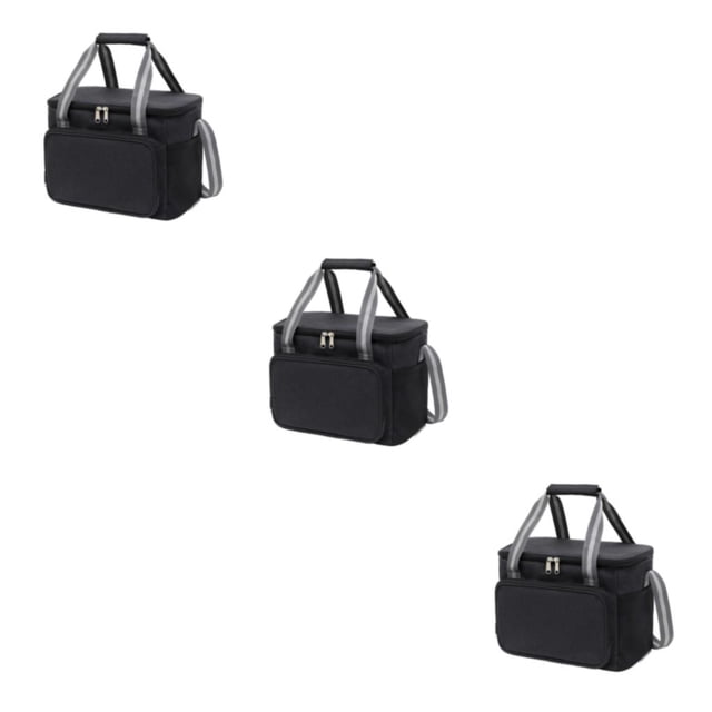 Ruiboury Space-saving Large Capacity And Waterproof For Folding Thermal Bag black 3Set