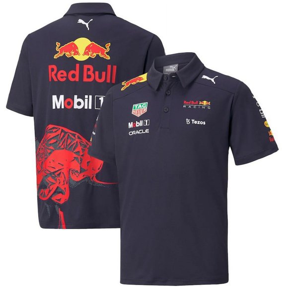 New F1 Racing Suit Red Bull Short Sleeve Top Polo Shirt Team Men-Vinsniv