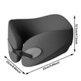 thumbnail image 3 of Memory Foam Travel Neck Pillow for Travel - 360° Support 2-in-1 Neck Pillow with Adjustable Clasp, Breathable for Long Flights, Car, Train, Office & Home Use - Includes Storage Bag, 3 of 6