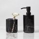 thumbnail image 3 of Juego de baño de lujo de mármol Silver Dragon: elegancia en blanco y negro con brillo suave, fácil limpieza, accesorios de baño, accesorios de baño, 3 of 6