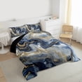 thumbnail image 3 of Castle Fairy Marble Watercolor 3-Piece Full Size Comforter Sets for Teens Women Men,Abstract Marbling Bedding Comforter Set,Stone Pattern Lightweight Bedding Sets,Lightweight Room Decor, 3 of 8