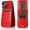 Red, variant on Entronix Card Holder Case for iPhone 14 Wallet Case with Shockproof Bumpers, Multi Card Case, Black