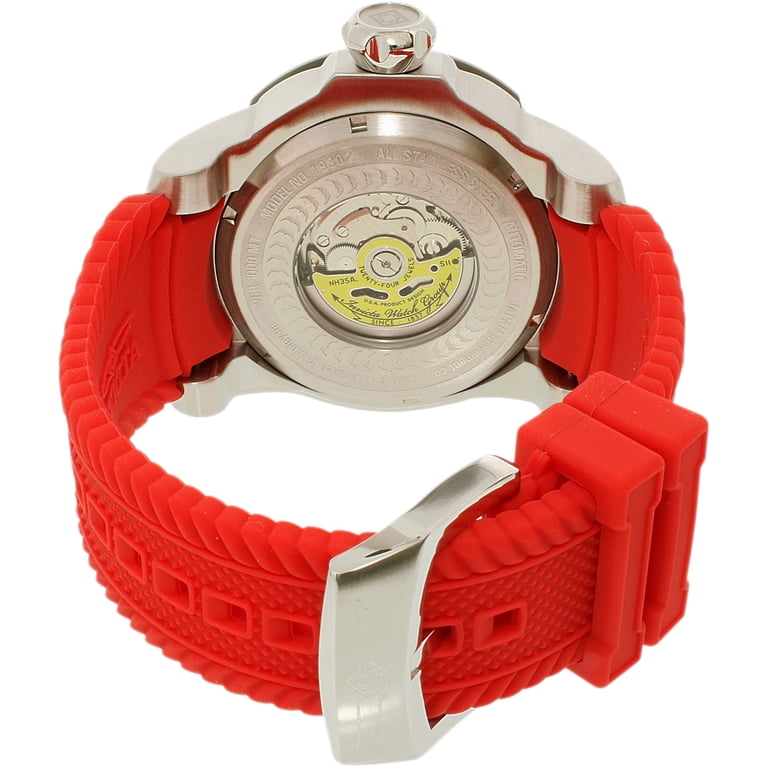 Invicta Men's 19302 Venom Sea Dragon Red Dial Red Rubber Strap