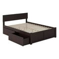 thumbnail image 4 of Leo & Lacey Transitional Solid Wood Urban Full Storage Platform Bed in Espresso, 4 of 8