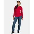 thumbnail image 3 of Time and Tru Women's Thermal Top with Long Sleeves, 2-Pack, Sizes XS-XXXL, 3 of 5