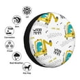 thumbnail image 5 of Gaeub Dinosaur on Excavator 14-17in Tire Cover, Spare Tire Cover, for Camper Caravan, Trailer, Car, Truck, SUV, Jeep - 16 inch, 5 of 9