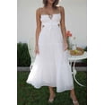 thumbnail image 6 of Women's Cutout Square Neck Midi Cami Dress with Ties and Ruched Backless Fit 95% Polyester 5% Spandex Imported Easy Care, 6 of 27