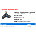 thumbnail image 2 of Camshaft Position Sensor - Compatible with 2008 - 2009 Chevy Trailblazer 4.2L 6-Cylinder, 2 of 2