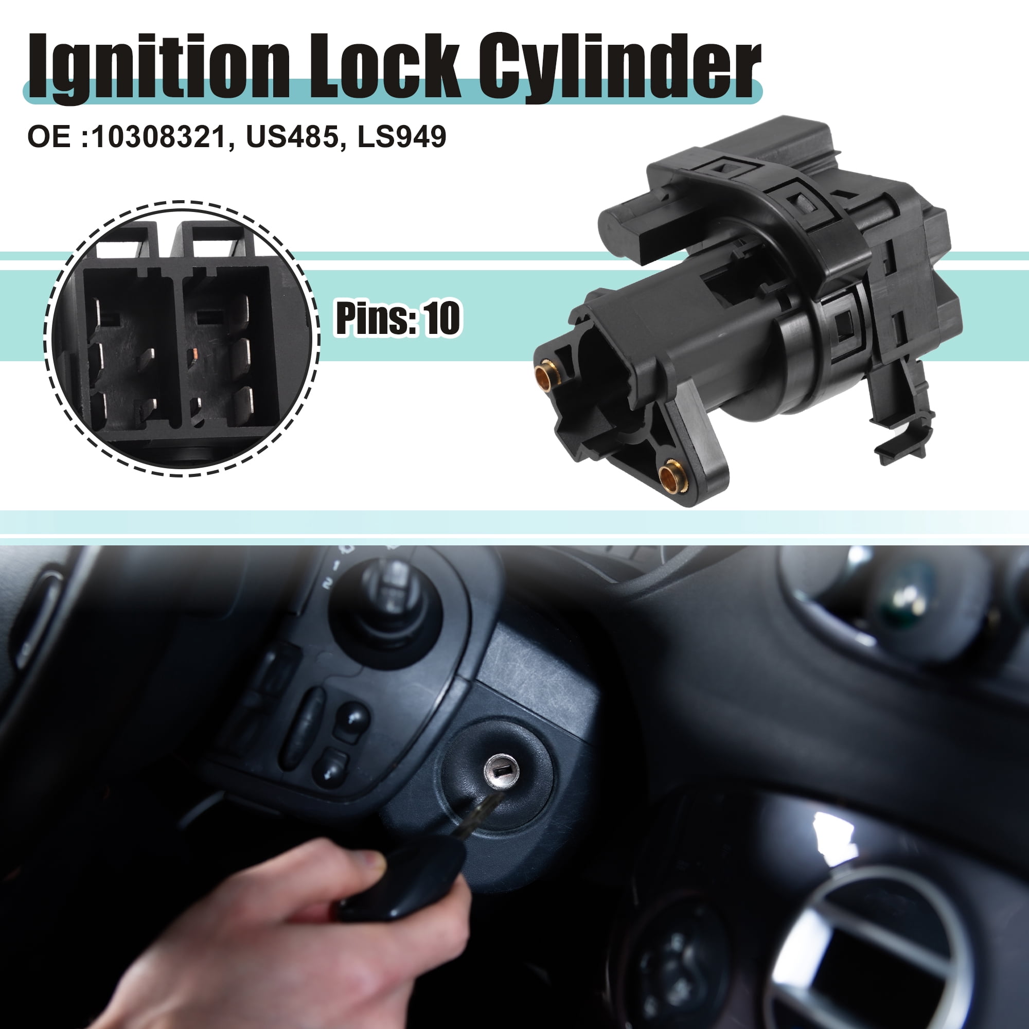 Unique Bargains Ignition Switch Cylinder Lock Assembly Fit for Chevrolet Corvette