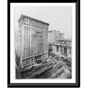 Historic Framed Print, Ritz Tower Building, Park Ave. & 57th St., New York City, 17-7/8" x 21-7/8"