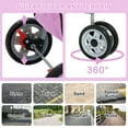 thumbnail image 5 of CL.HPAHKL Dog Stroller, 3 Wheels Foaldable Cat Stroller Dog Cat Cage Jogger Stroller for Medium Small Dogs Cats, Pet Stroller with Storage Basket and Cup Holder Portable Lightweight for Travel, 5 of 8
