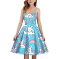 thumbnail image 3 of Teen Girl Dresses Kids Easter Dress Crewneck Tank Dress Summer Dresses For Teens Girls Clothes Size 11-12 Years, 3 of 5