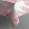 thumbnail image 4 of White Dogs and Pioneer Flower Rectangle Tablecloth 60"x120",Waterproof Polyester Rectangle Table Cloth, Wipeable Spillproof Polyester Tablecloth for Dining, Camping, Indoor and Outdoor, 4 of 6