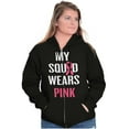 thumbnail image 4 of Breast Cancer BCA My Squad Wears Pink Zip Hoodie Sweatshirt Women Brisco Brands S, 4 of 6
