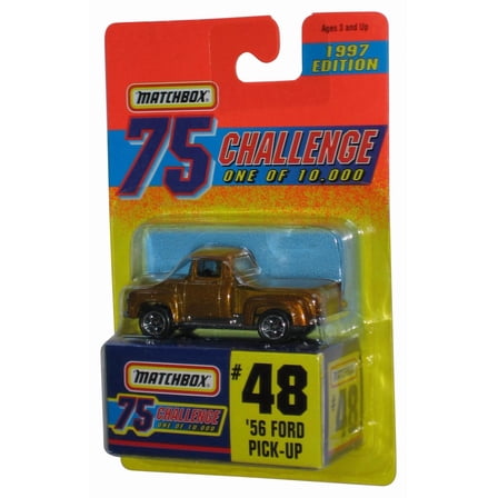 Matchbox 75 Challenge '56 Ford Pick-Up Gold Toy Truck #48
