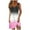 Pink, variant on Dresses for Women Classic Gradient Color Sundress Summer V Neck Button Tank Dress Loose Sleeveless Mini Dress Women's Casual Dresses (Navy,S)