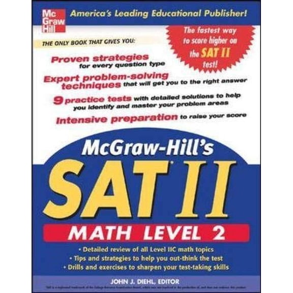 Pre-Owned McGraw-Hill's SAT II Math Level 2 (Paperback) 0071456724 9780071456722