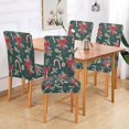 thumbnail image 2 of Yayeee 4 Pack Dining Chair Covers Stretch Parson Chairs Slipcovers Seat Protector, Green Christmas Candy Canes, 2 of 6