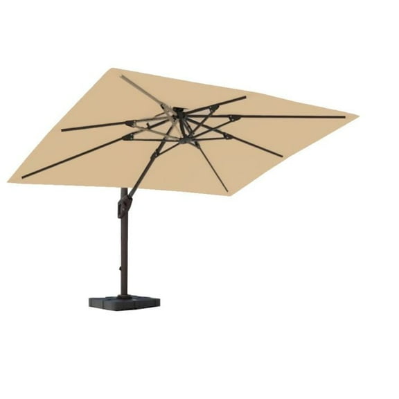 Garden Winds Custom Fit Replacement Canopy Top Cover Compatible with The Deconk 9' X 12' Patio Umbrella - Upgraded Performance Riplock 350 Fabric