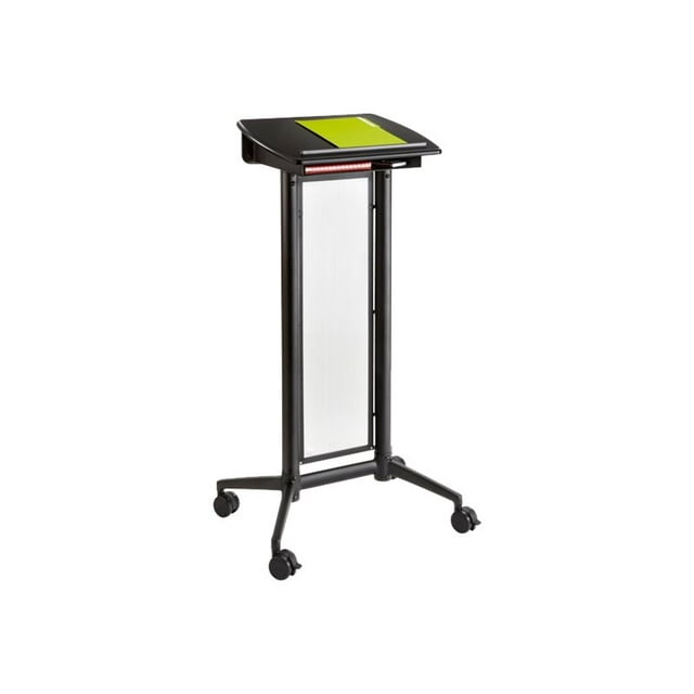 Safco Impromptu - Lectern - mobile - rectangular - black - black base