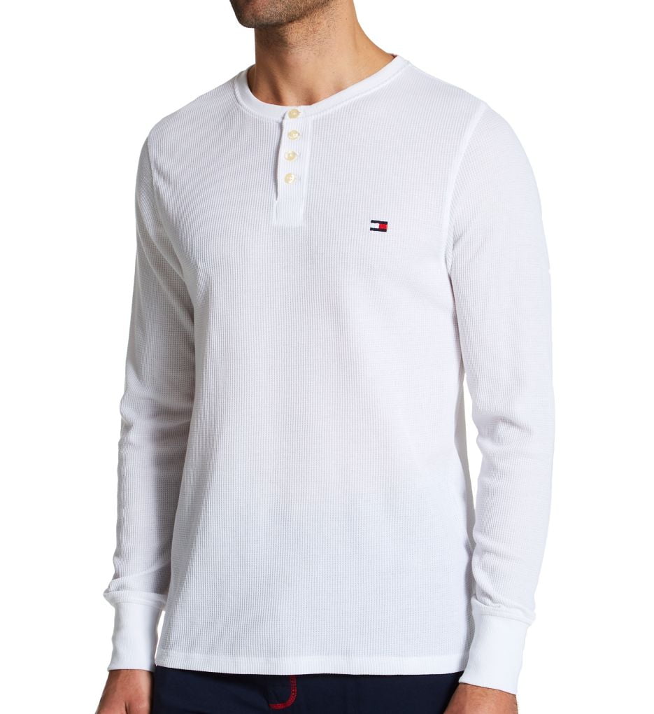 Haalbaarheid weerstand Kan worden genegeerd Men's Tommy Hilfiger 09T4076 Thermal Long Sleeve Henley Shirt (White XL) -  Walmart.com
