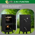 thumbnail image 6 of BAYUELSWU Vertical Food Smokers with Double Doors, Outdoor Vertical Charcoal Smoker Grill, 40'' Vertical BBQ Smoker w/Built-in Thermometer for Camping, Backyard, Party (Black), 6 of 9