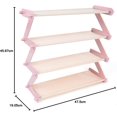 thumbnail image 3 of Zapatero para niños pequeños, color rosa claro, puede contener de 8 a 12 pares de zapatos de bebé, instalación simple, para entrada/pasillo/recámara/baño,Rosa claro, 3 of 5