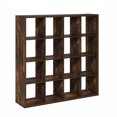 thumbnail image 1 of Furinno Cubicle Open Back Decorative Cube Storage Organizer, 16-Cube, Amber Pine, 1 of 6