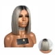 thumbnail image 4 of Guardurnaity Peluca recta de Bob corto Peluca de Bob sintético ajustable Peluca de cabello humano gris con papel de respaldo de red para el cabello Cuidado del cabello Guardurnaity CE002335-00, 4 of 6