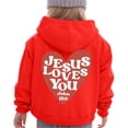 thumbnail image 2 of Ccpelsie Girls Solid Soft Hooded Sweatshirt Classic Oversized Hoodies Loose Pullover Sweatshirts with Pocket for Kids(Red,13-14 Years), 2 of 4