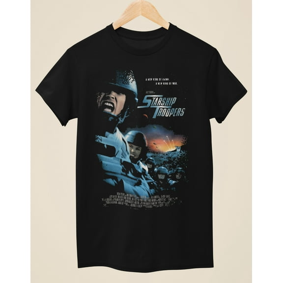 Starship Troopers - Movie Poster inspired Unisex Black T-Shirt
