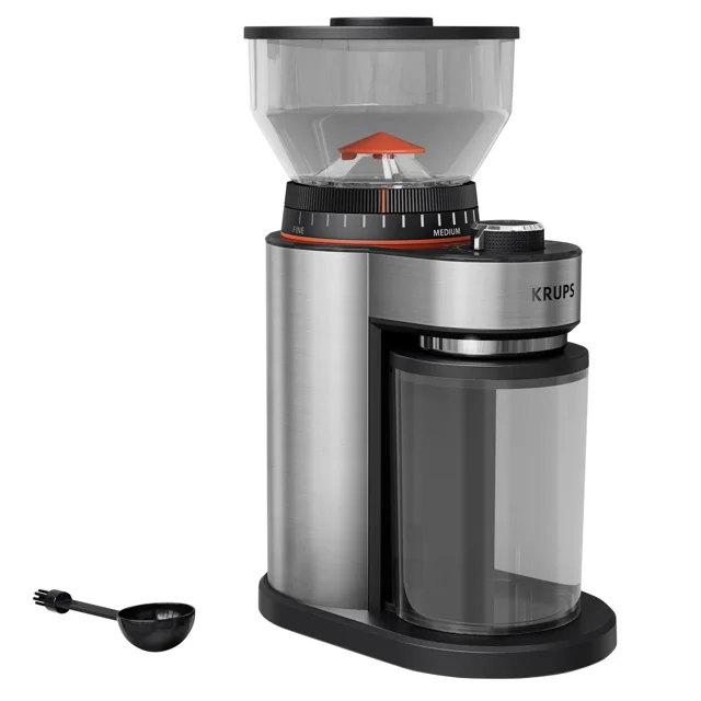 Krups Moulin à Café Électrique à Meules de 9,5 oz avec 18 Réglages de Mouture Personnalisés